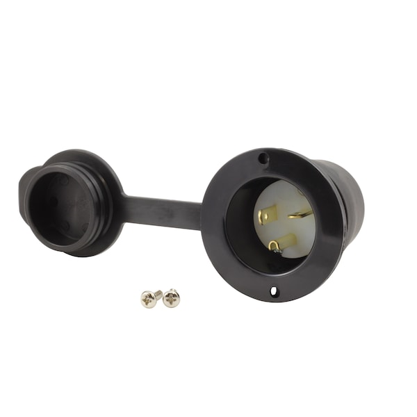 Straight Blade Plug, 5-20P, 20 A, 125V AC, 2 Pole, 3 Wire, Grounded